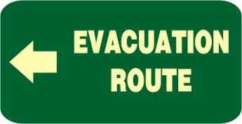 E 241 — EVACUATION ROUTE (ARROW LEFT)